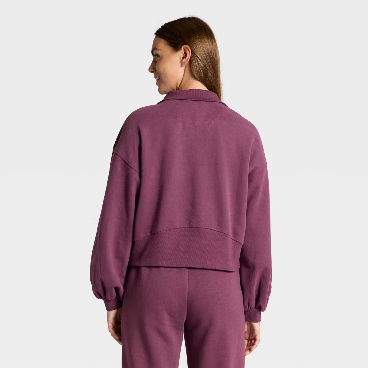 Women's Henley French Terry Sweatshirt - JoyLab™ | Target