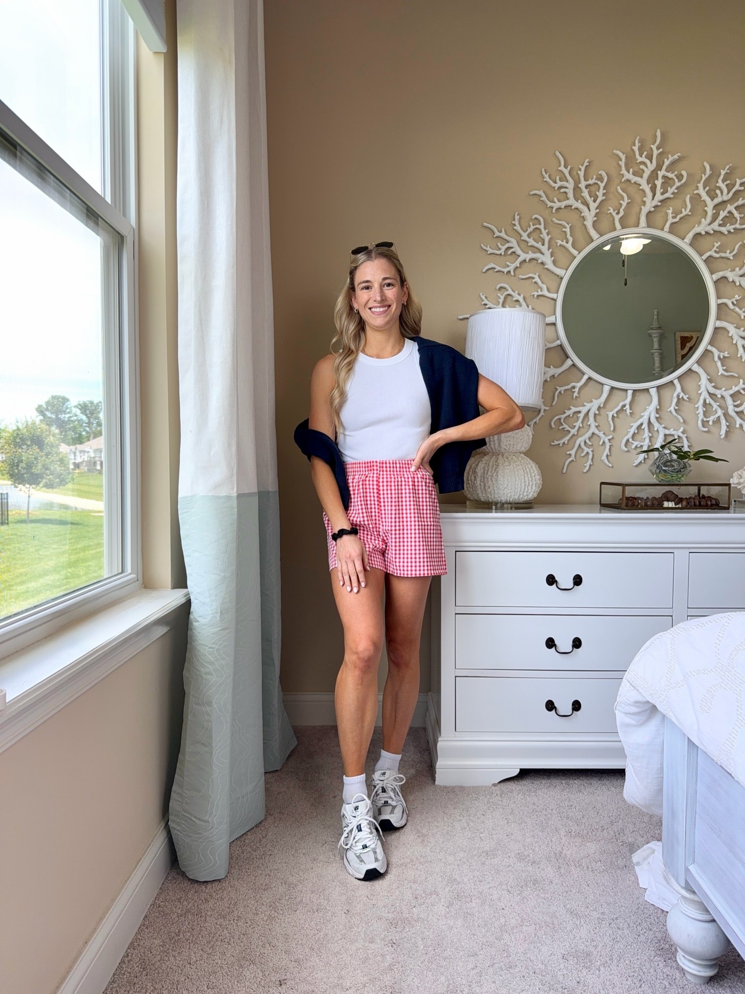 Amazon casual summer outfit! Xs shorts and top TTS! Also would be great for the Fourth of July! ❤️❤️❤️❤️❤️❤️❤️❤️ fourth of July outfits. Casual summer outfits. Amazon summer outfits. Cute summer outfits. Cute summer outfit ideas. Summer outfit info. Gangnam shorts. King outfits. New balance 530s. New balance 530s outfits. New balance outfits.

#LTKgrwm #LTKootd