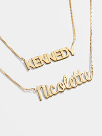 14K Gold Nameplate Necklace | BaubleBar (US)