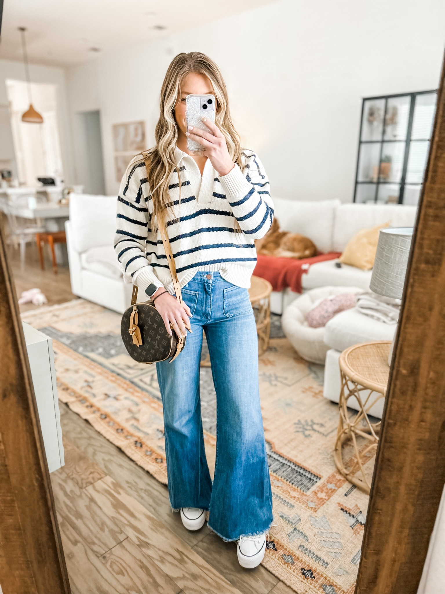 Madewell Dedham Stripe Polo Sweater curated on LTK