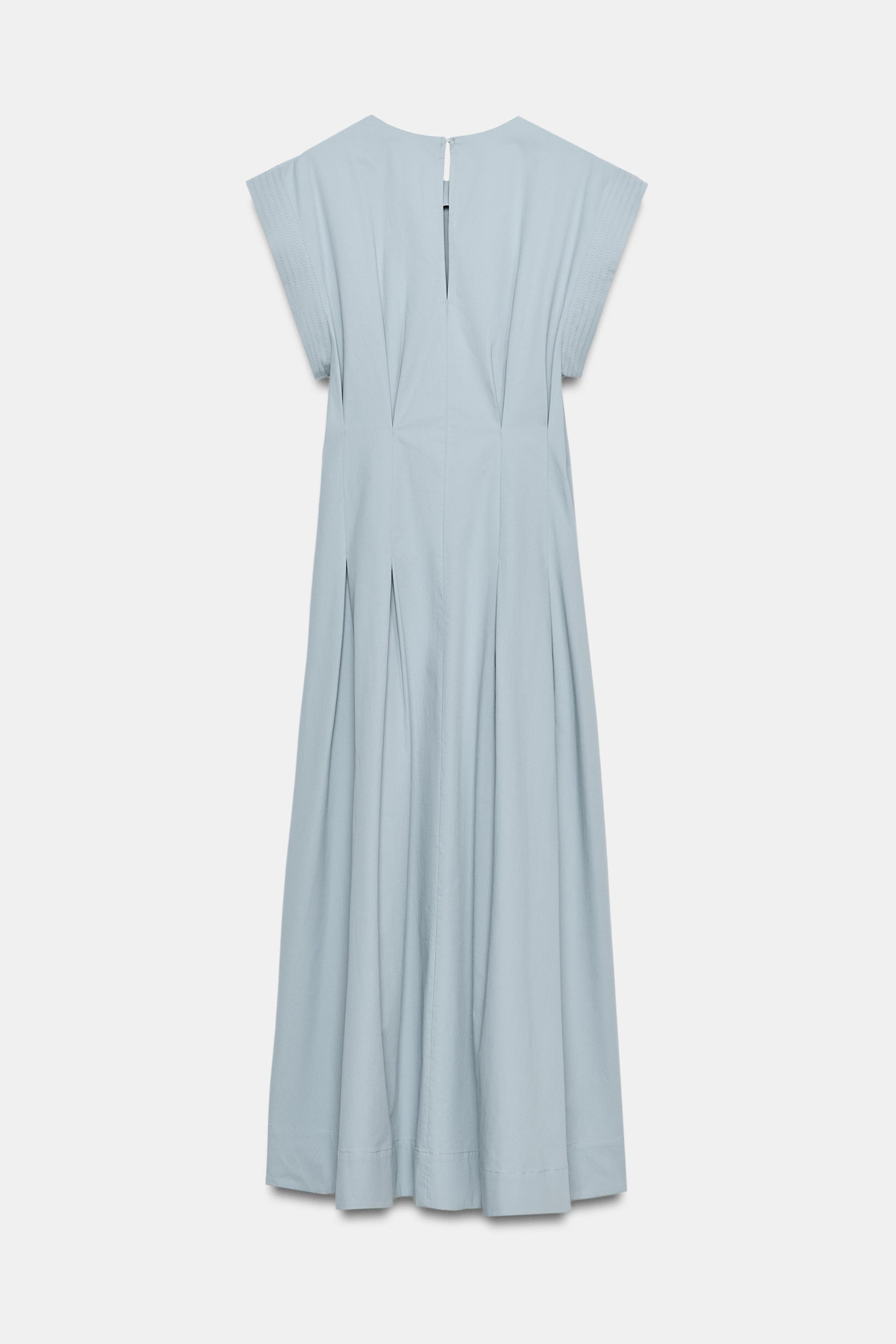 VESTITO IN POPELINE CON PIEGHE ZW COLLECTION | Zara IT