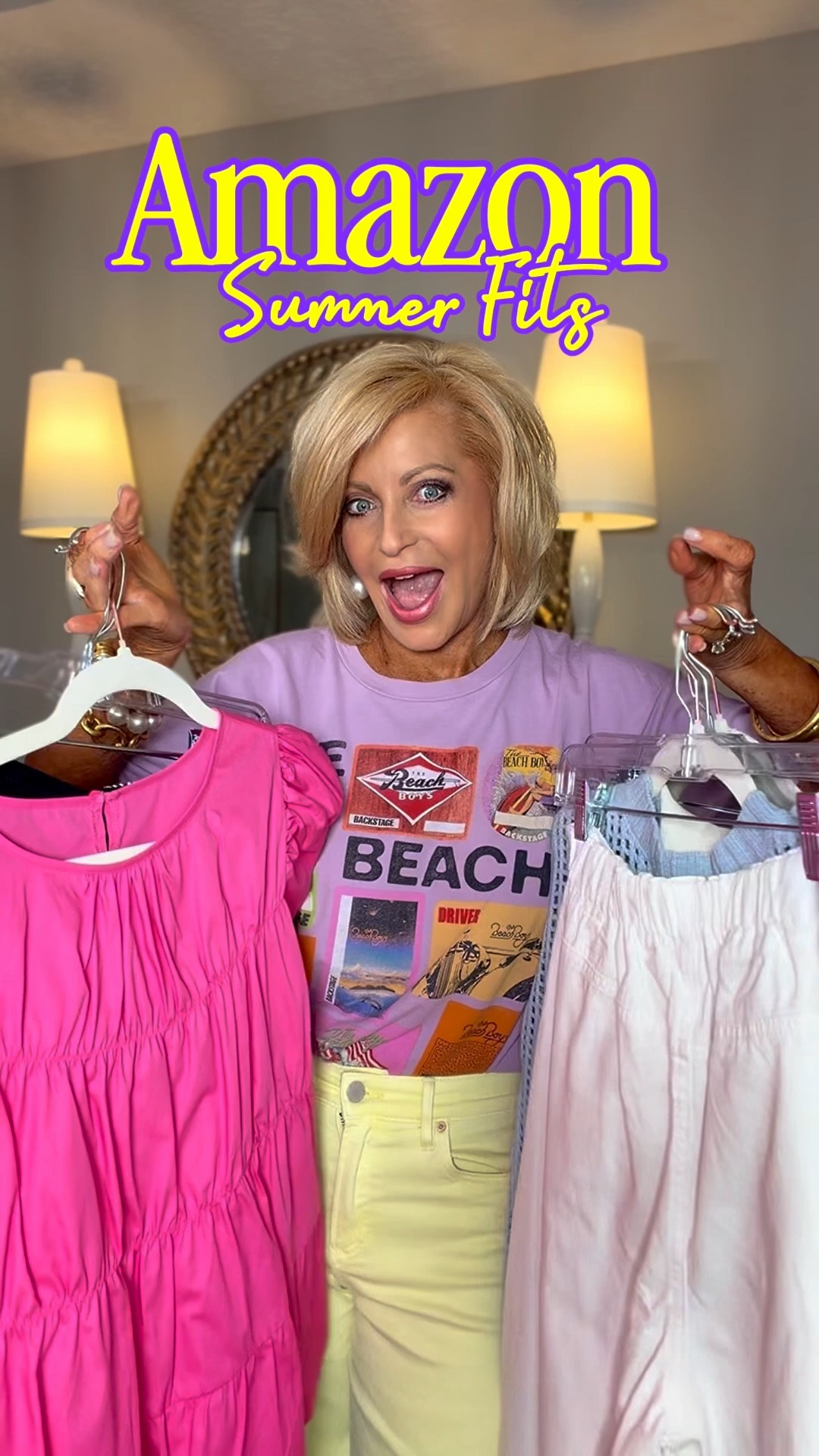 Links are below ⬇️ just click on to shop Great find alert 🚨 
Sizes I’m wearing 
Purple graphic/med 
Turquoise stripe sweater/med
Hot pink top/med (should have done a sm) 
Blue top/ med

#LTKdayinmylife #LTKvlog #LTKTravel