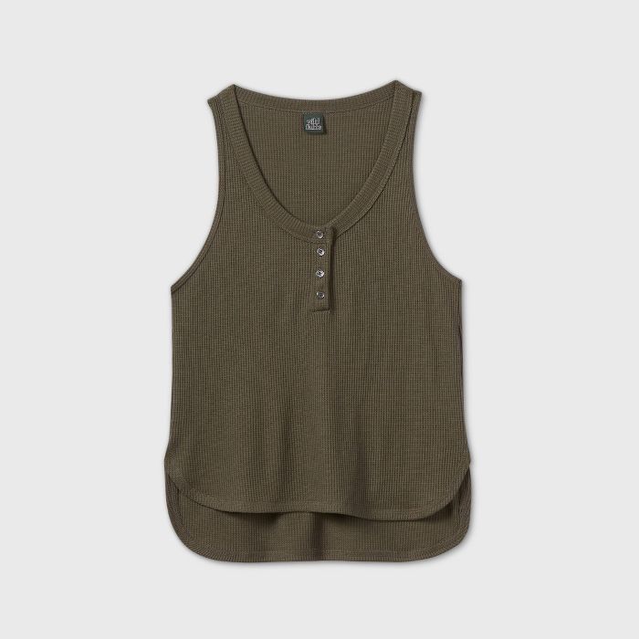 Women's Button-Front Thermal Tank Top - Wild Fable™ (Regular & Plus) | Target