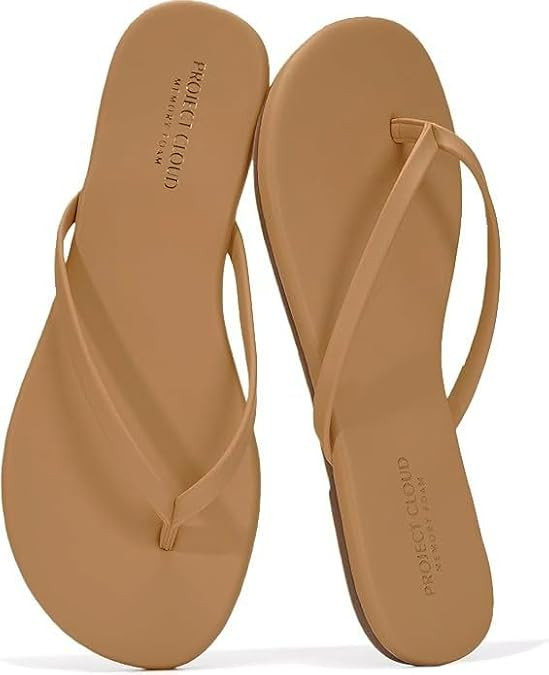 Project Cloud Flip Flops for Women Footwear- Lightweight and Memory Foam Insole Sandals for Women... | Amazon (US)