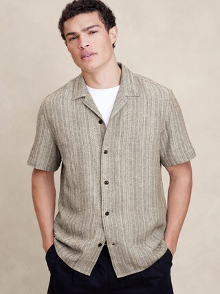 Beachy Linen-Blend Resort Shirt | Banana Republic Factory