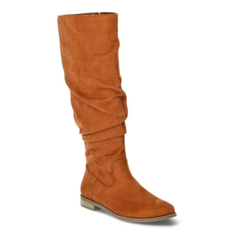 Time and Tru Women's Flat Slouch Boots | Walmart (US)