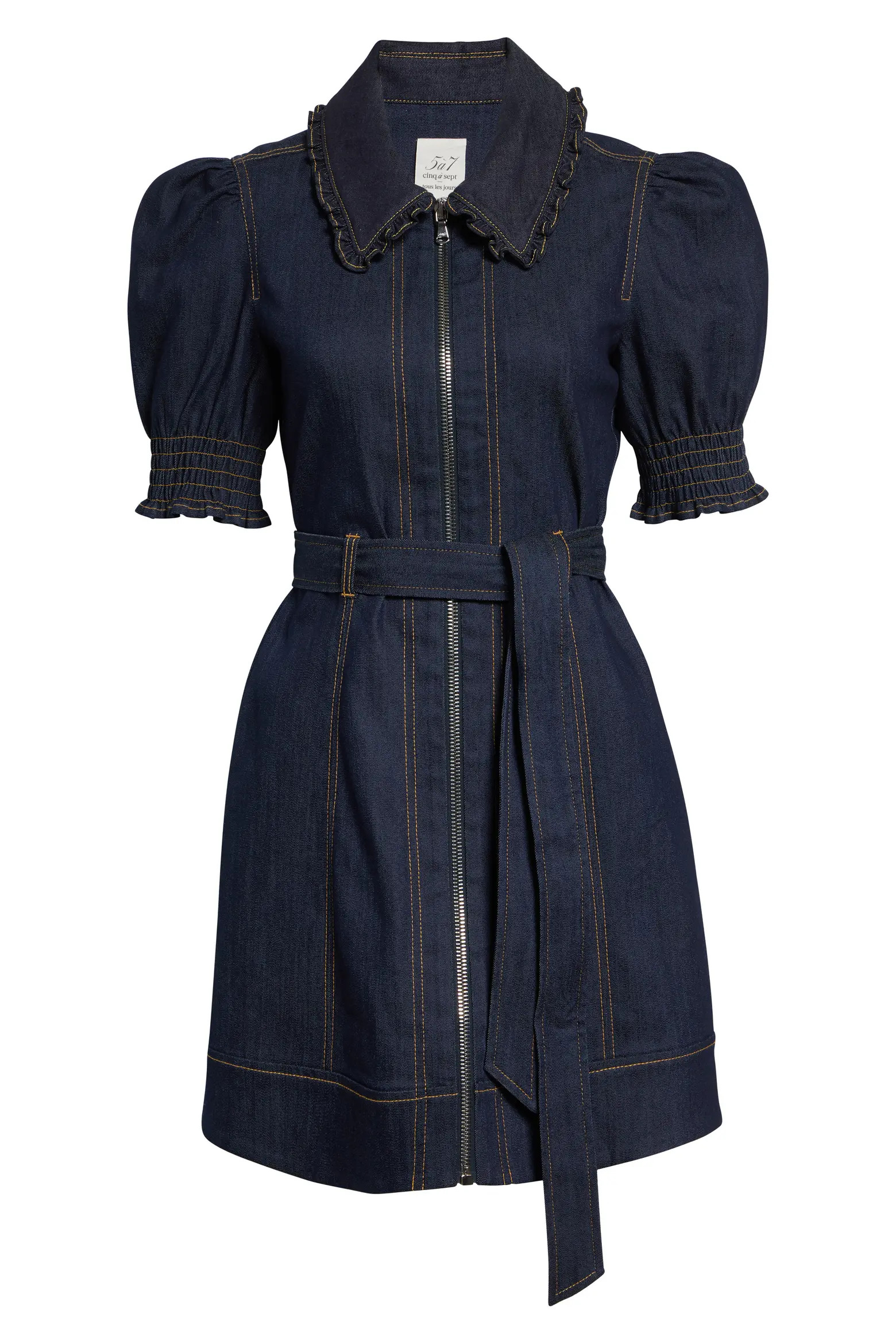 Annabella Ruffle Detail Denim Dress (Women) | Nordstrom | Nordstrom