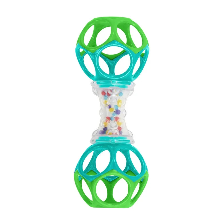 Bright Starts Oball Shaker Easy Grasp Baby Rattle, Blue and Green | Walmart (US)