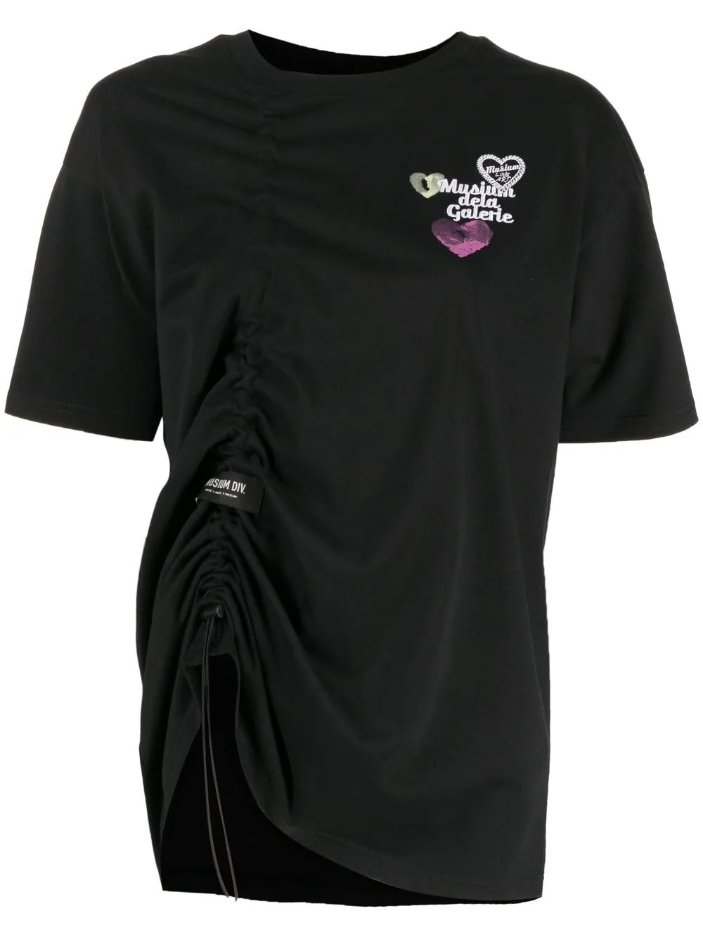 asymmetric graphic-print T-shirt | Farfetch Global