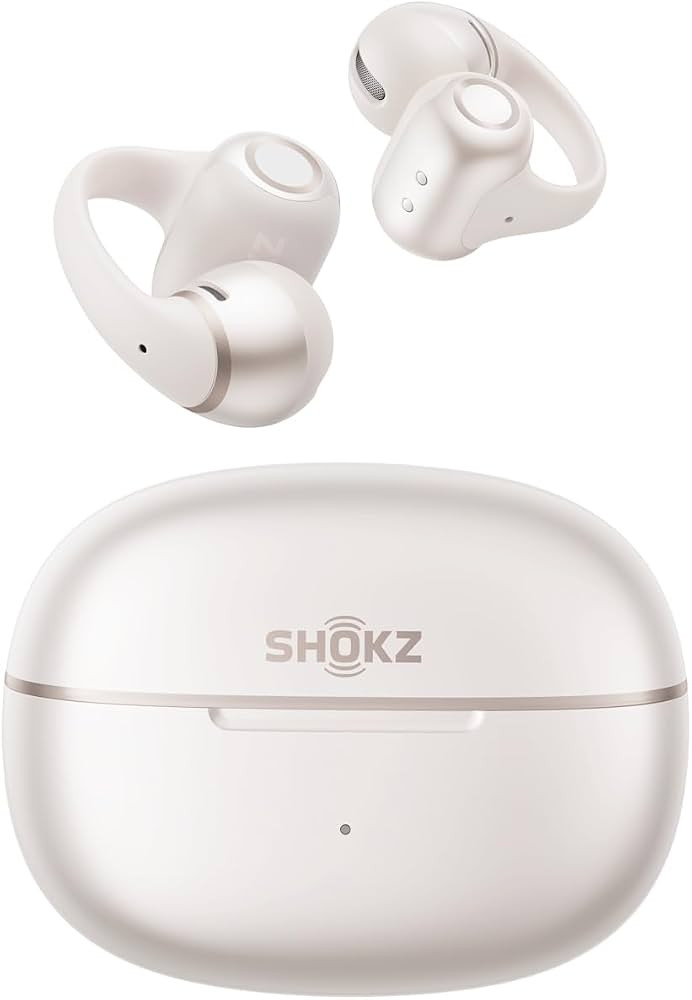 SHOKZ OpenDots 2 Open-Ear Clip-On Earbuds, White, Dolby Audio, 3 Mics | Amazon (US)