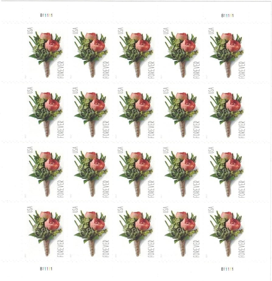 Celebration Boutonniere USPS Forever Stamps Sheet of 20 - New Stamp Issued 2017 | Amazon (US)