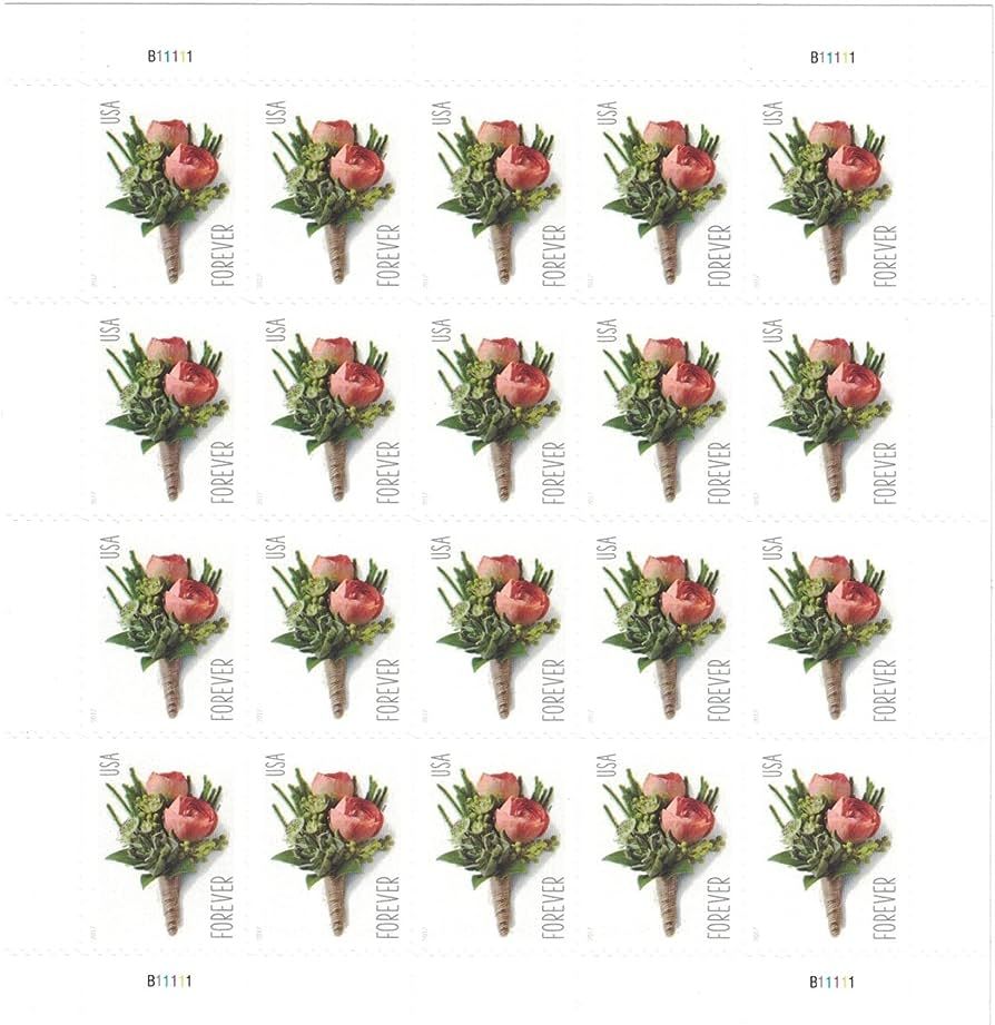 Celebration Boutonniere USPS Forever Stamps Sheet of 20 - New Stamp Issued 2017 | Amazon (US)