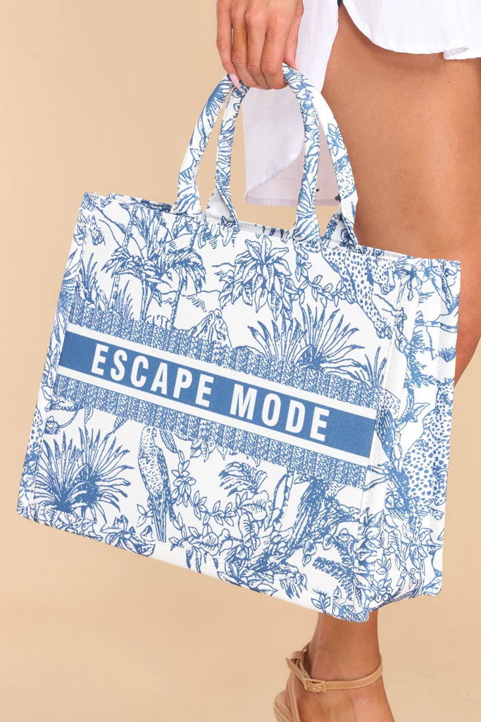Escape Mode Blue Print Bag | Red Dress 