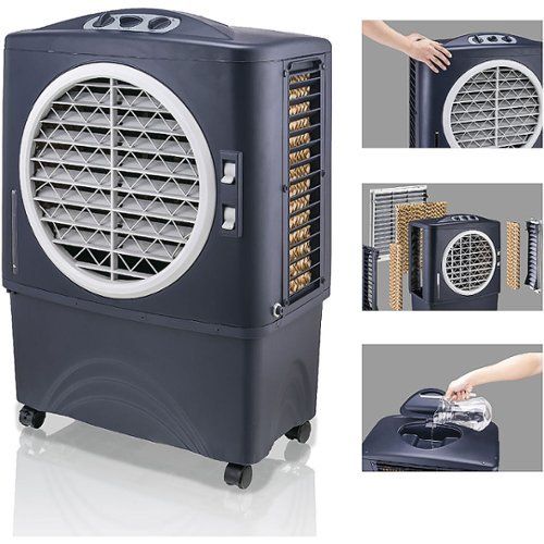 Honeywell - Portable Indoor/Outdoor Evaporative Air Cooler - White/Gray | Best Buy U.S.