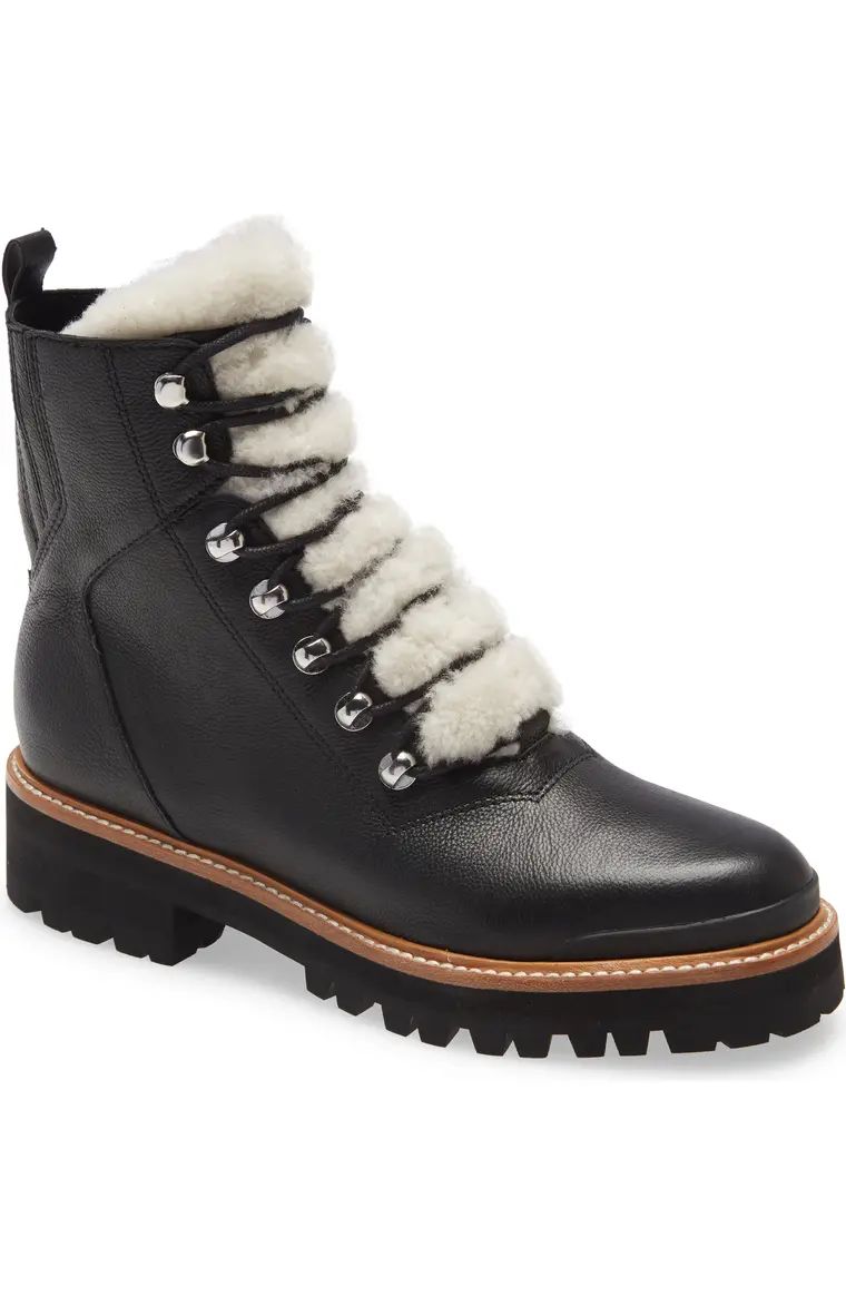 Izzie Genuine Shearling Lace-Up Boot | Nordstrom