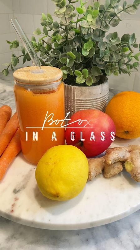 Botox in a glass! This juice is packed with vitamins, minerals and antioxidants. It helps boost your immune system and is great for your skin. This juicer makes juicing super easy. 

Ingredients:
1 Large carrot 
1 Orange
1 Apple
1 Lemon
A piece of ginger (I used a 2 inch piece)

#LTKunder100 #LTKFind #LTKGiftGuide