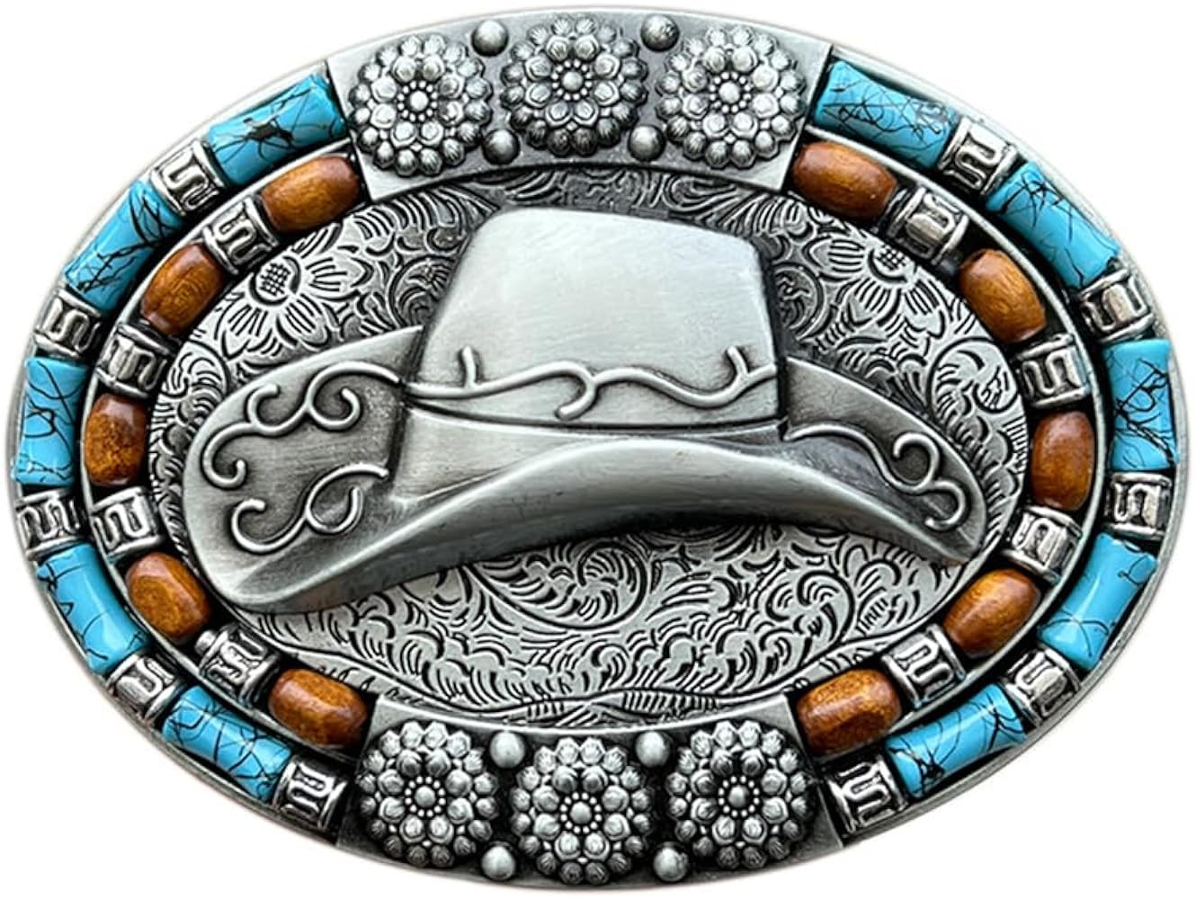 fomissky-sisa Western Cowgirl Cowboy Belt Buckle, Turquoise Country Big Belt Buckles for Men Wome... | Amazon (US)