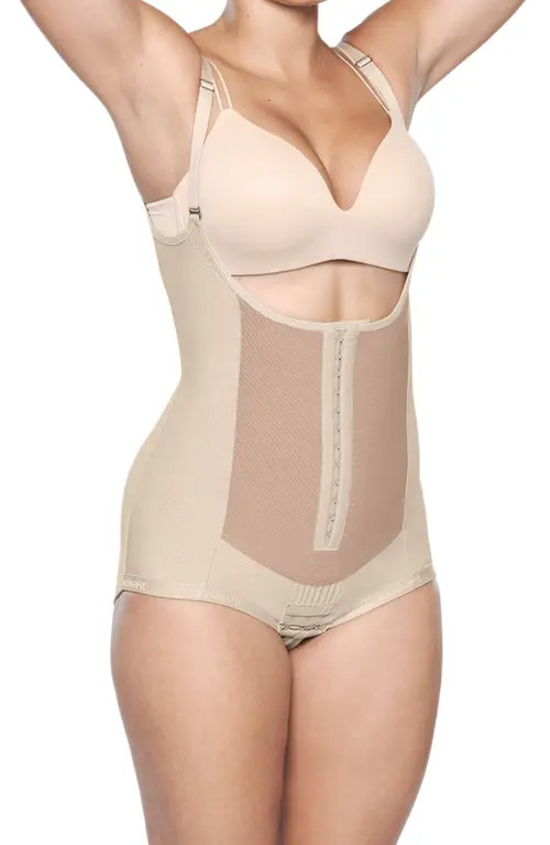 Bellefit Postpartum Bodysuit Corset Girdle in Beige at Nordstrom, Size X-Small | Nordstrom