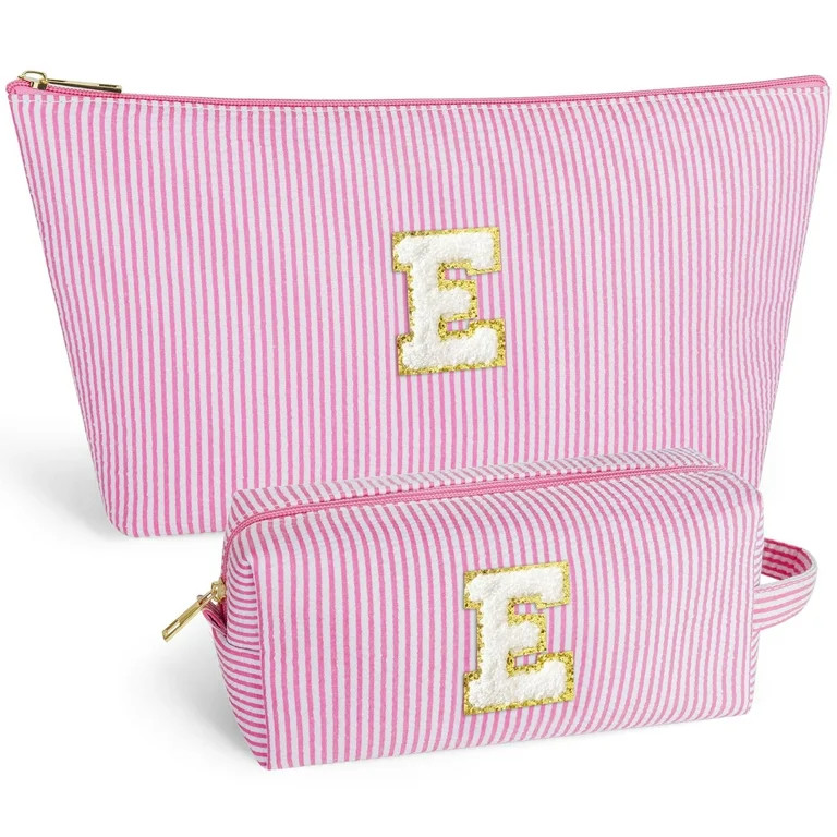 DAKIMOE Makeup Bag Cosmetic Bags Organizer Personalized Initial Travel Essentials Toiletry Bag fo... | Walmart (US)