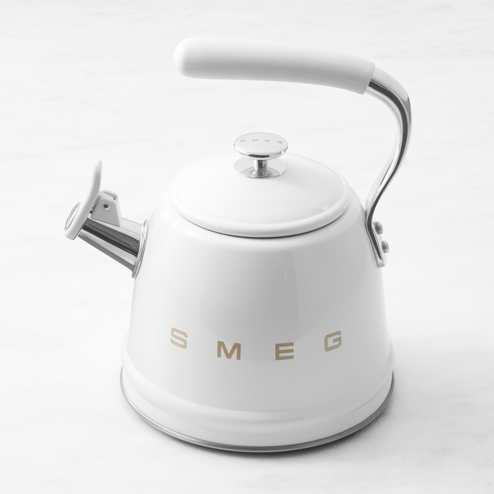 SMEG Stainless-Steel Whistling Tea Kettle, 2.5-Qt. | Williams-Sonoma