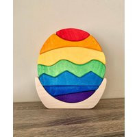 Wooden Stacking Egg, Wooden Egg Toy, Easter Birthday Gift, Gift | Etsy (US)