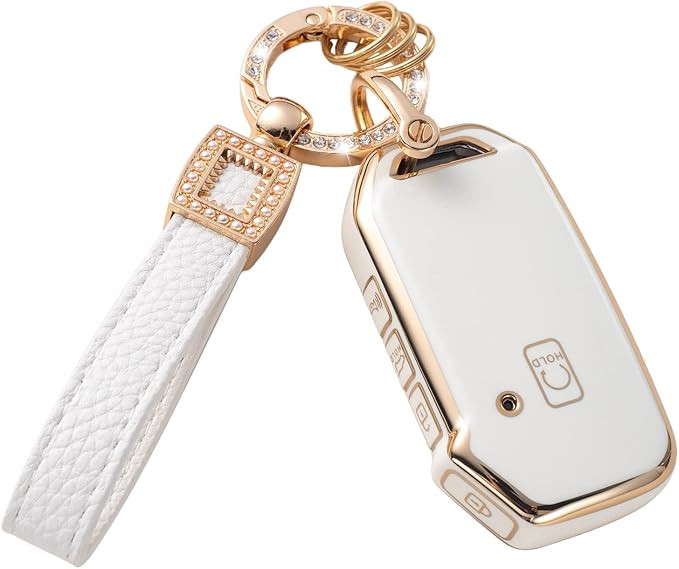 for Kia Key Fob Cover with Leather Lanyard, Car Key Fob Case Compatible with Cerato Ceed Forte NI... | Amazon (US)
