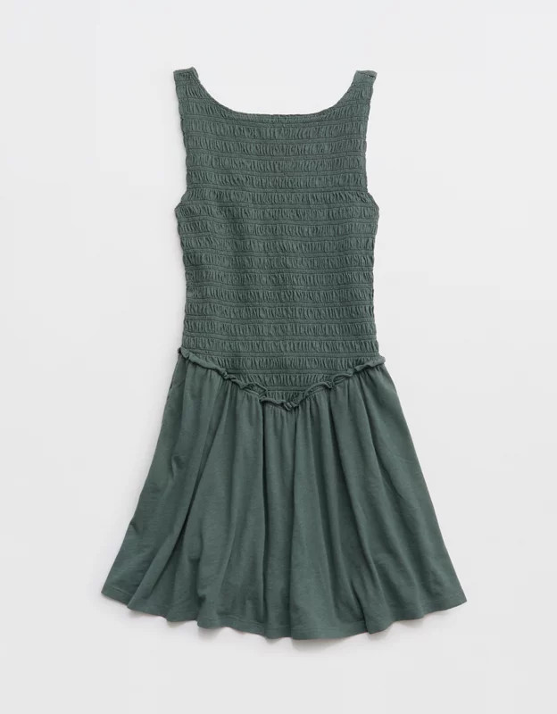 Aerie Happiest Smocked Mini Dress | Aerie