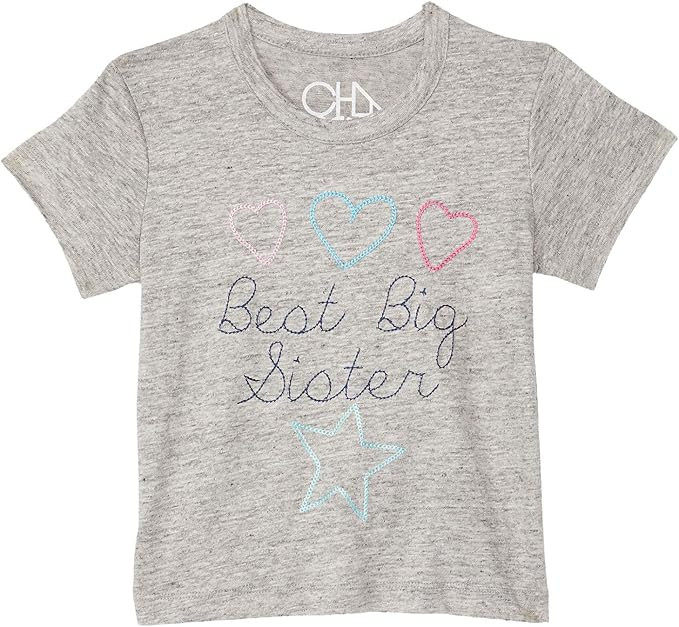 CHASER Girl's Linen Jersey Short Sleeve Crew Neck Tee (Toddler/Little Kids) | Amazon (US)