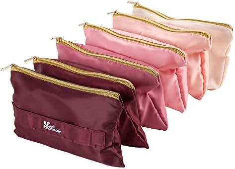 6 Connected Blush Ombre Accordion Zipper Pouches - Accordion Style Pouches for Organization with ... | Amazon (US)