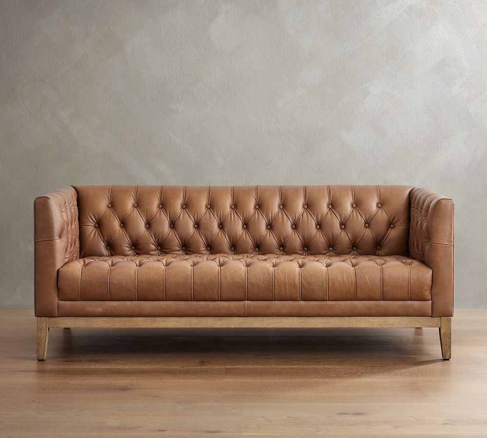 Edgewood Leather Sofa (76") | Pottery Barn (US)