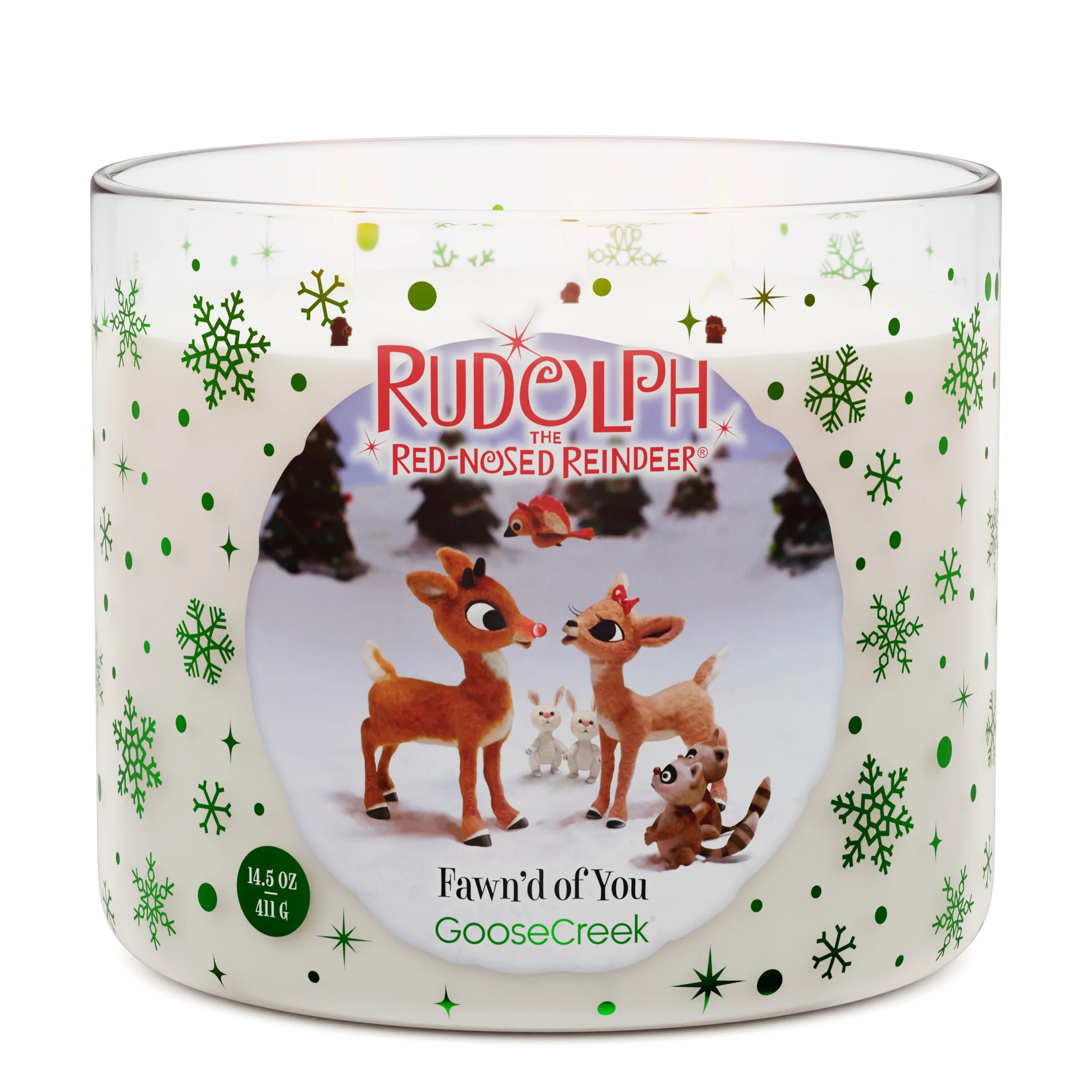 Goose Creek Rudolph Fawn'd of You 3-wick Christmastown Fir, Shiny Red Apple, and Holiday Spice Sc... | Walmart (US)