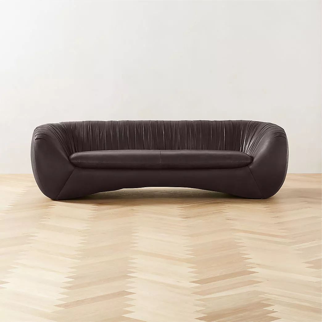 Cecil Modern Black Leather Sofa curated on LTK