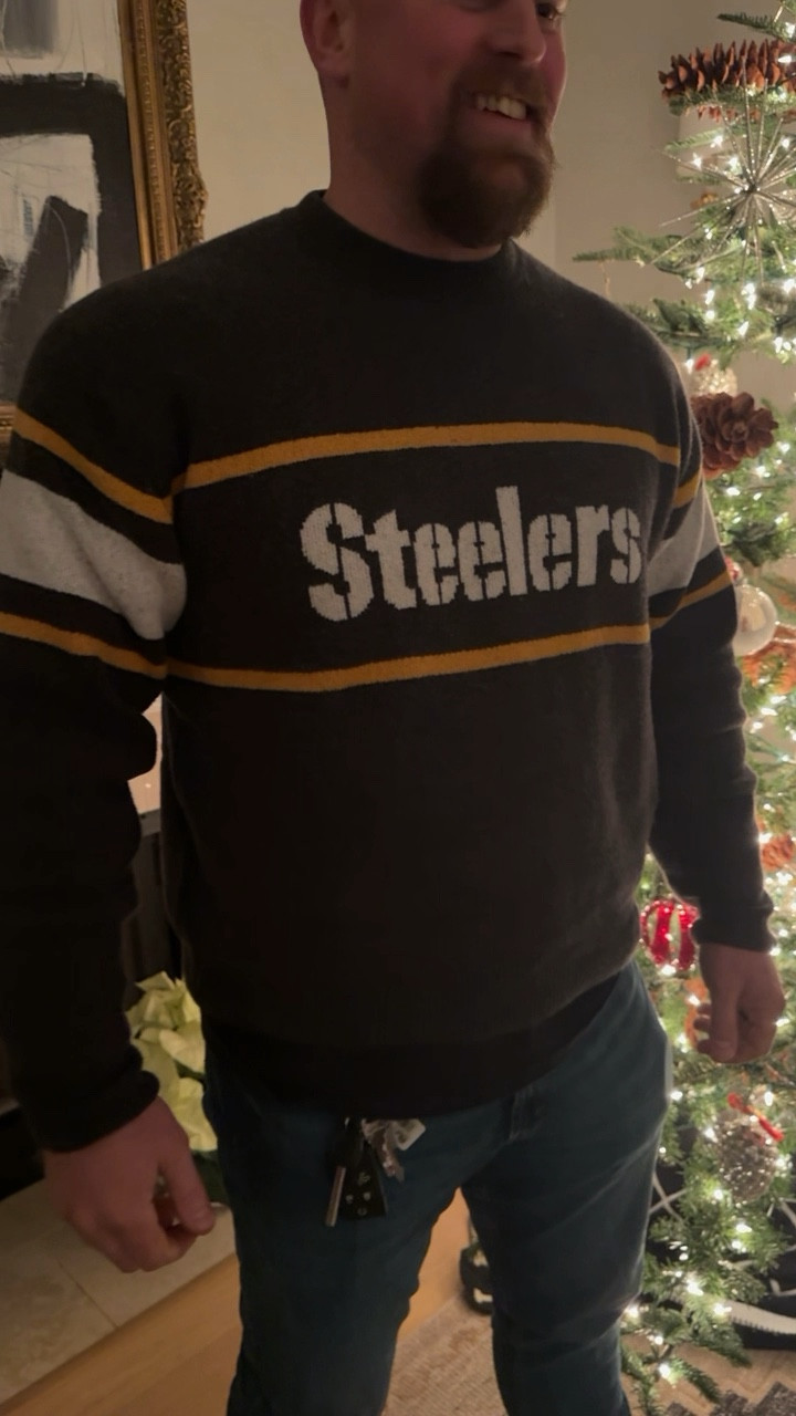 This is a gorgeous sweater especially if you’re a football fan!
I think Steelers might be sold out but check for your fav team! I’ve also linked Steelers hoodies - great quality! 
NFL x Abercrombie 

#LTKMens #LTKGiftGuide #LTKFindsUnder100