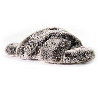 Diba True Fluffy Crisscross Slippers - Cay Lee | QVC