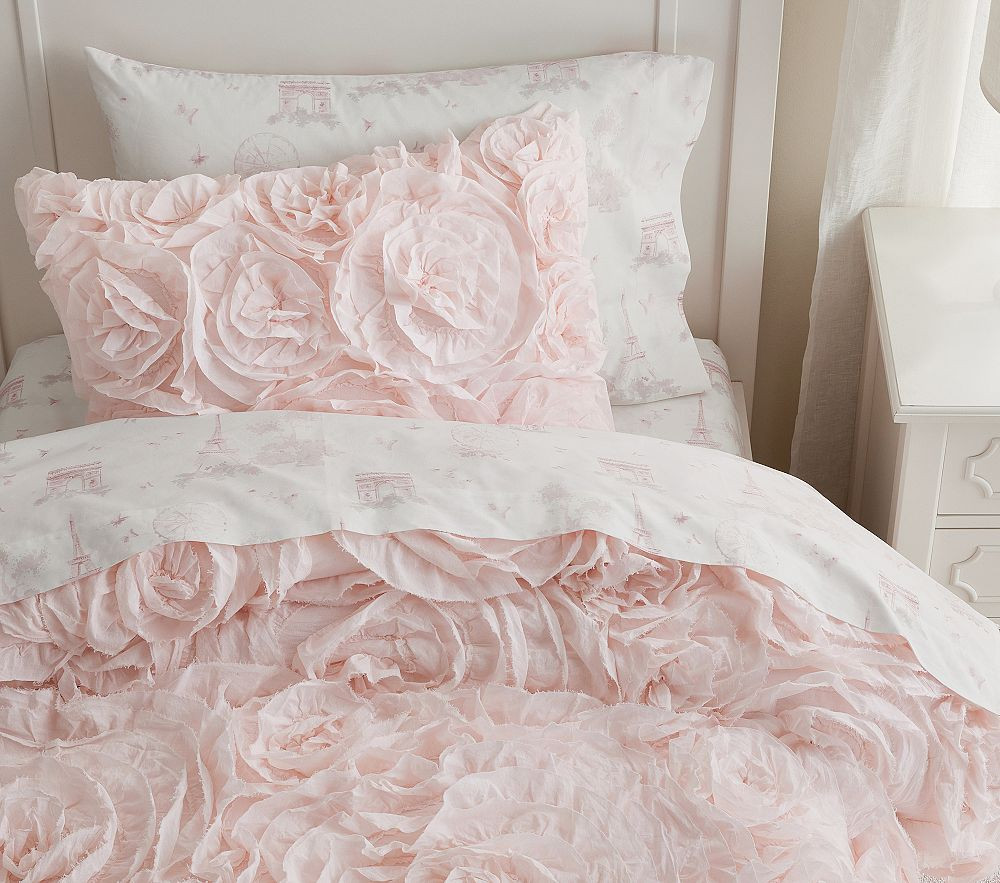 Monique Lhuillier Rosette Quilt & Shams | Pottery Barn Kids