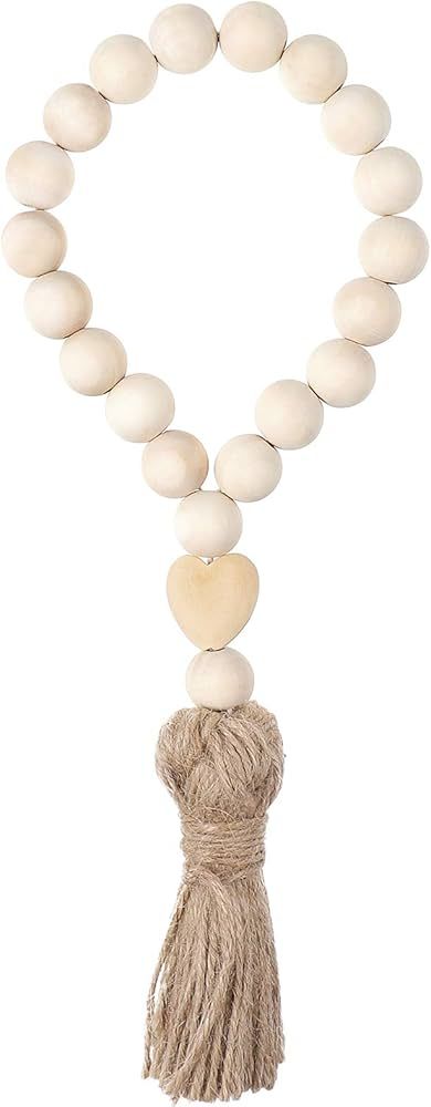 Garneck Wood Bead Garland,Farmhouse Tassels Beads, Rustic Country Decor Prayer Beads for Home Doo... | Amazon (US)