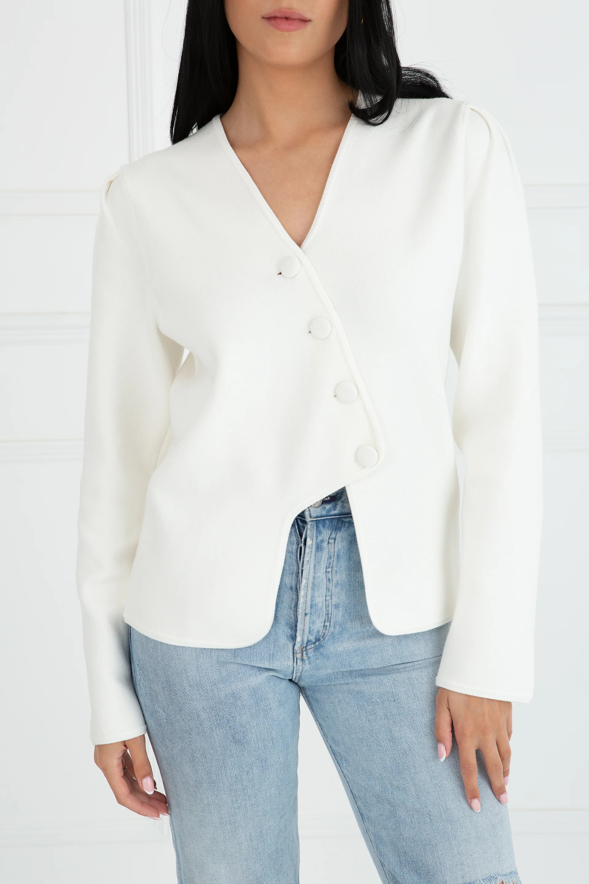 The Clara | Wave Cardigan Cream | Sinead Keary