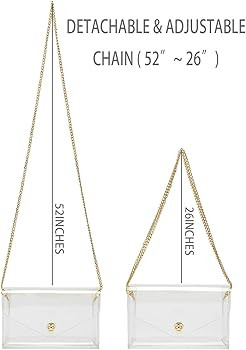Vorspack Clear Purse for Women Clear Crossbody Bag Cute for Sports Concert Prom Party Present | Amazon (US)