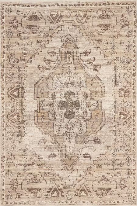 Beige Hattie Medallion Area Rug | Rugs USA