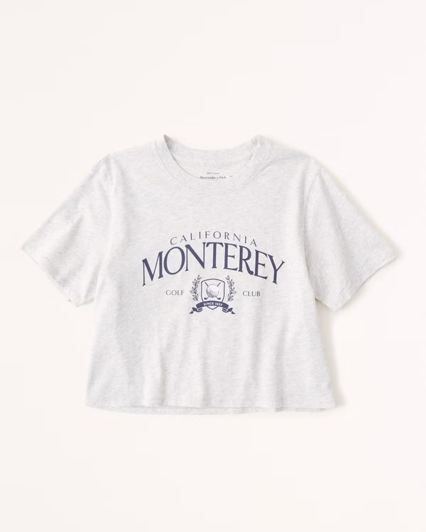 Women's Cropped Country Club Graphic Tee | Women's New Arrivals | Abercrombie.com | Abercrombie & Fitch (US)