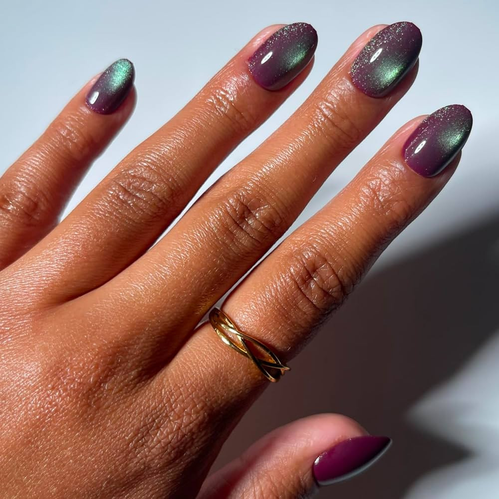 Glamnetic Halloween Press On Nails, Short Oval Cat-Eye, Alakazam | Amazon (US)