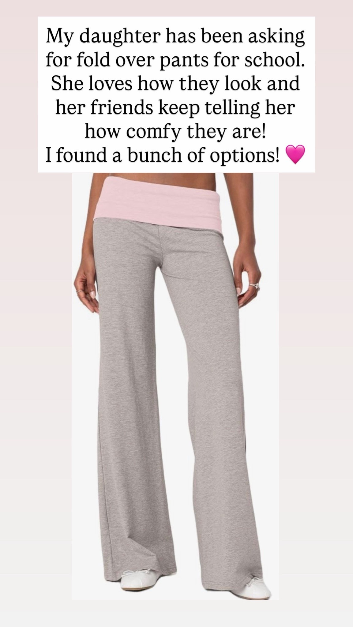 Fold over pants for girls are so popular right now ￼

#LTKKids