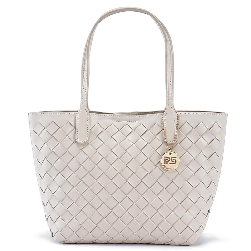 PS PETITE SIMONE Woven Handbag for Women, Vegan Leather Tote Handbag Purse Ella Small Shoulder Ba... | Amazon (US)