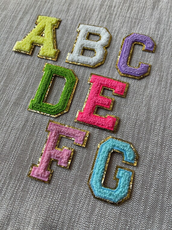 Chenille Iron on Letter Patches  Initial Patch | Etsy | Etsy (US)
