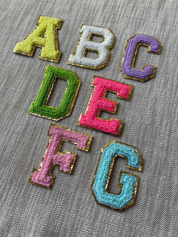 Chenille Iron on Letter Patches  Initial Patch | Etsy | Etsy (US)