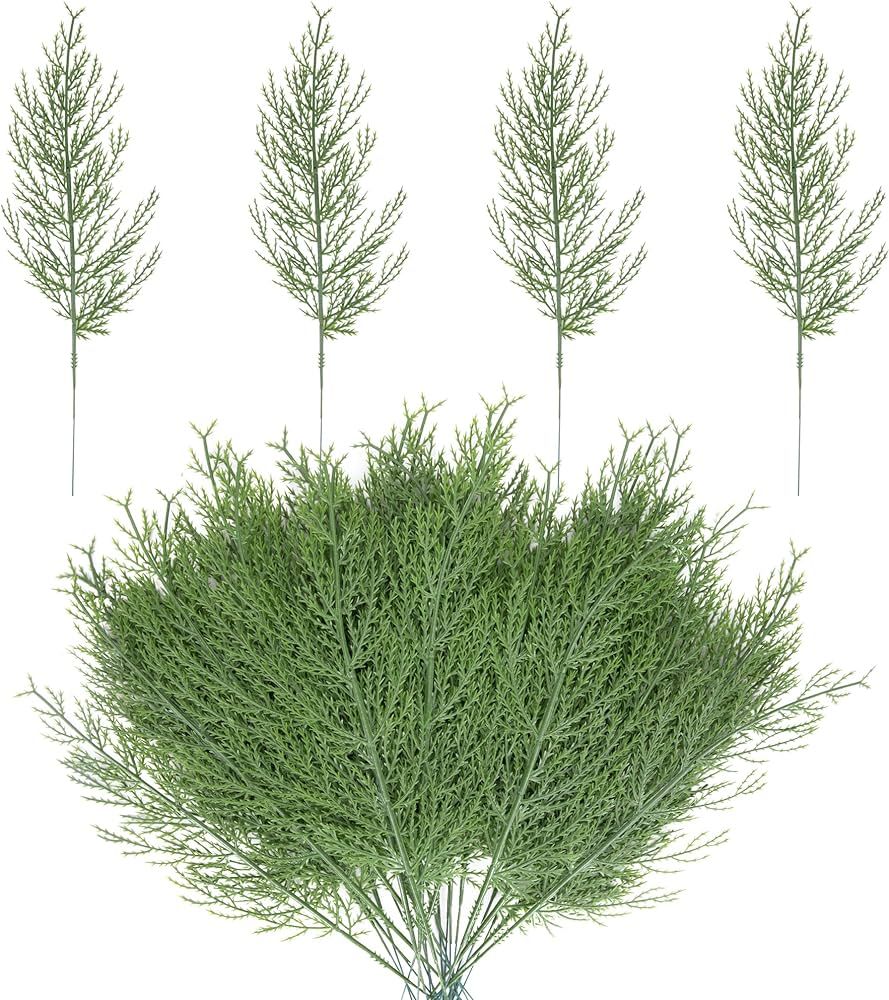 Amazon.com: Alpurple 40 PCS Artificial Pine Leaves Branches-13.7 Inches Fake Greenery Pine Sprigs... | Amazon (US)