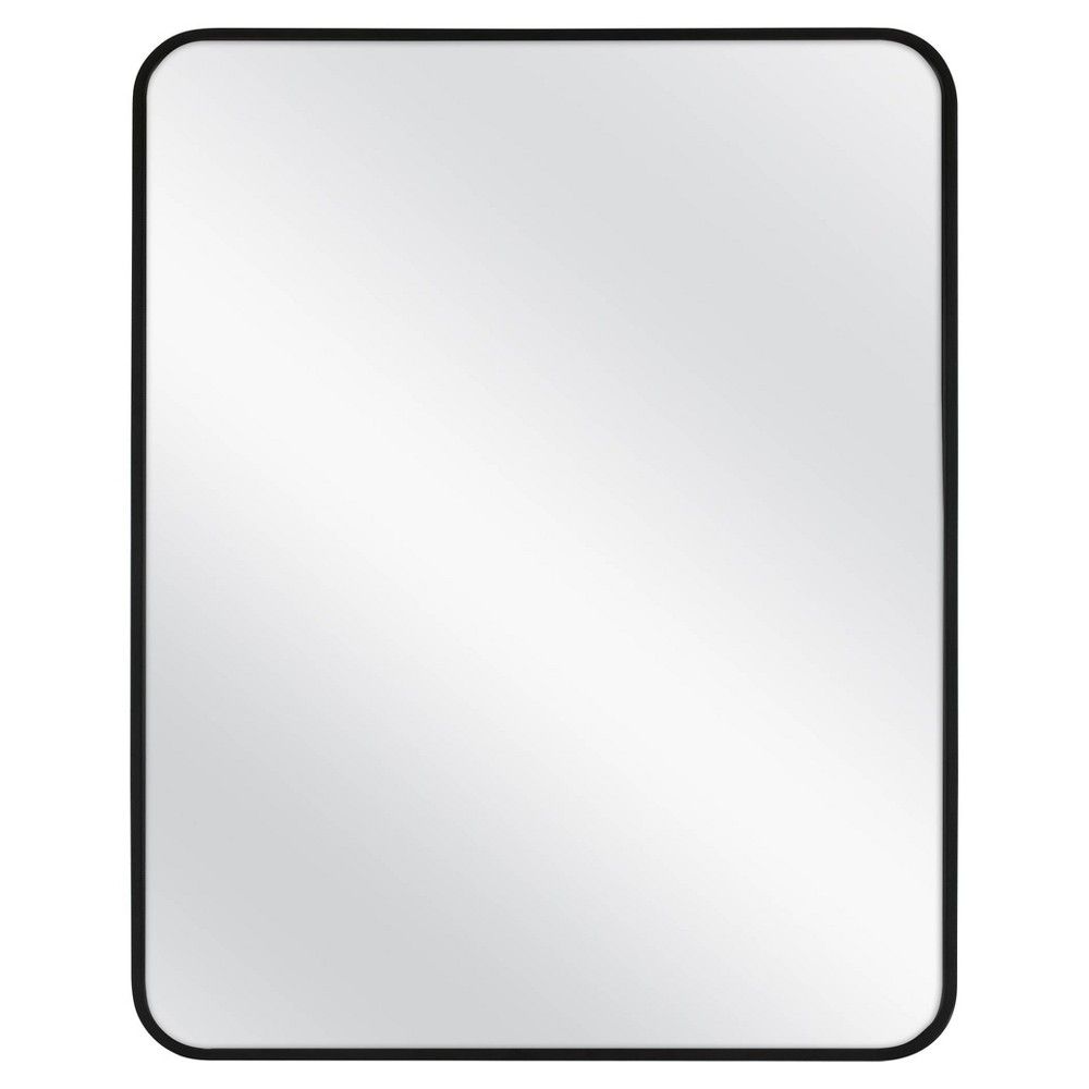 24"" x 30"" Rectangular Decorative Wall Mirror with Rounded Corners Black - Project 62 | Target