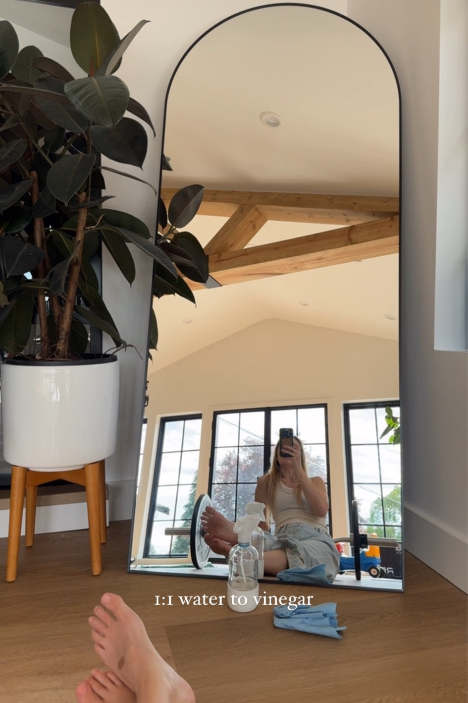 We have the 71x31 and love! It has a stand that opens so you can prop it up anywhere. It can also be a floor mirror or has anchors to hang it in the wall as well  #LTKxWalmart 

#LTKFindsUnder100 #LTKHome