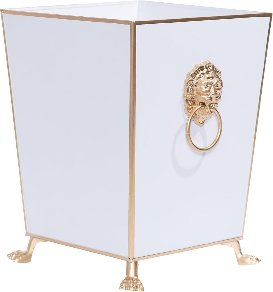 Jaye's Studio Decorative Trash Can for Bathroom, Bedroom Wastebasket, Office Trash Bin with Feet,... | Amazon (US)