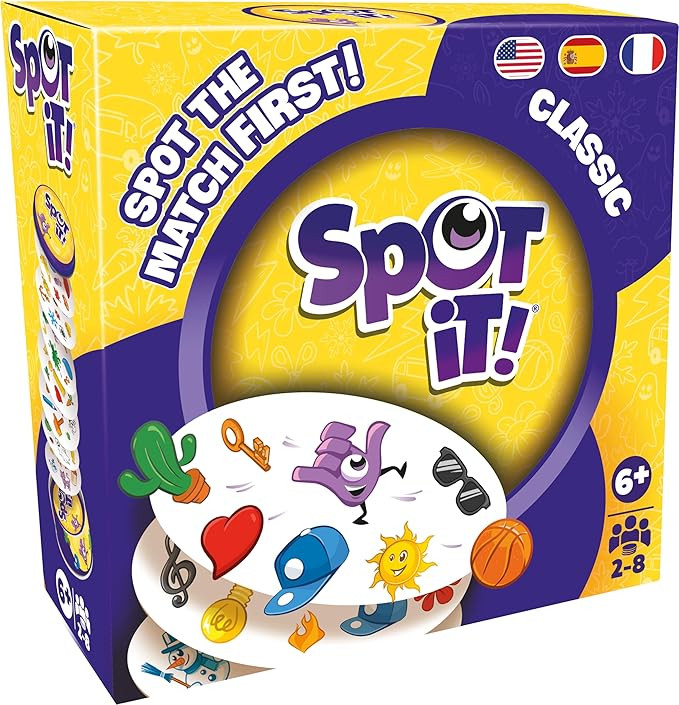 Asmodee Spot It! Classic Card Game (2024 Refresh) - Eco-Sleeve Edition, 5-in-1 Visual Perception ... | Amazon (US)